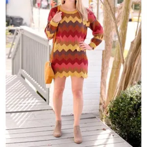 NEW KNOWN SUPPLY lux skirt in coral multi stripe