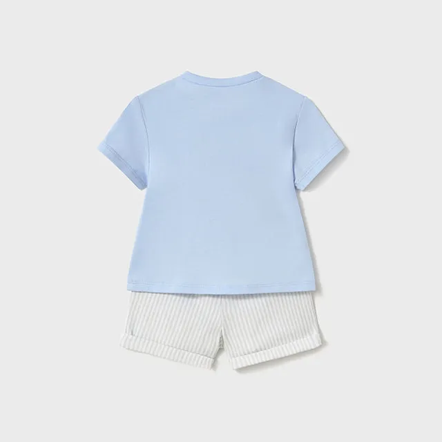 NEW SS25 Mayoral Baby Boys Shorts Set 1609 Sky Blue