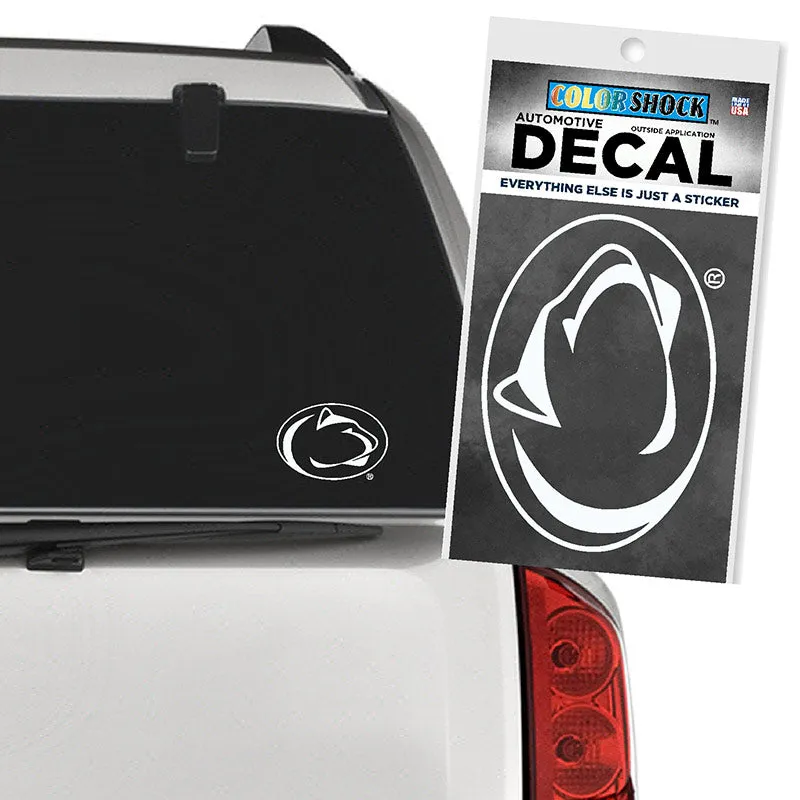 Nittany Lion Head Decal Sticker - White