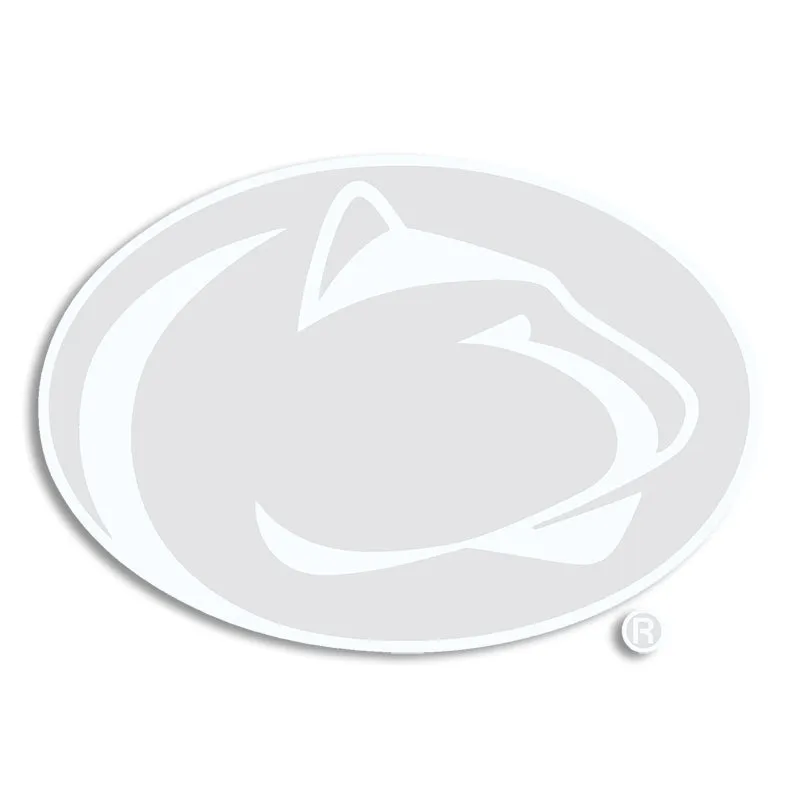 Nittany Lion Head Decal Sticker - White
