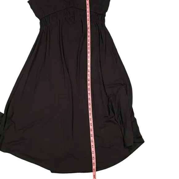 NWT Joie Black Sleeveless V Neck Midi Dress