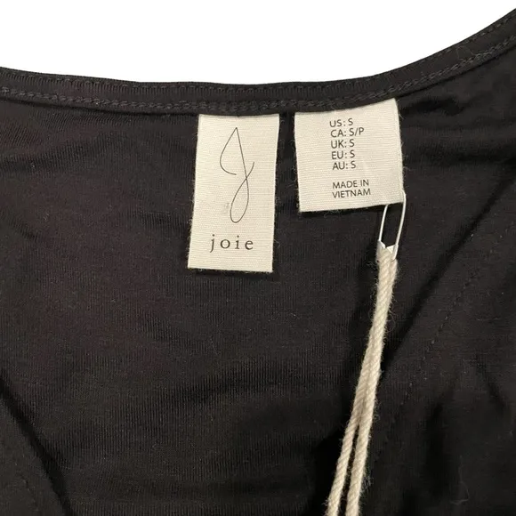 NWT Joie Black Sleeveless V Neck Midi Dress