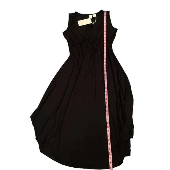 NWT Joie Black Sleeveless V Neck Midi Dress