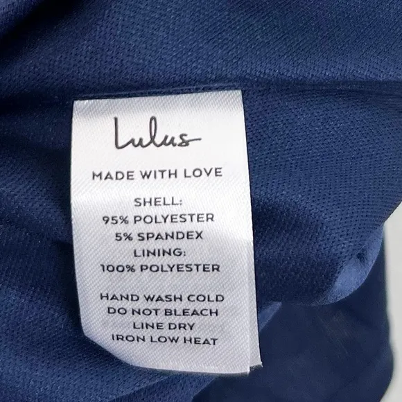 NWT Lulu’s Forever Thriving Navy Blue Velvet One-Shoulder Bodycon Dress