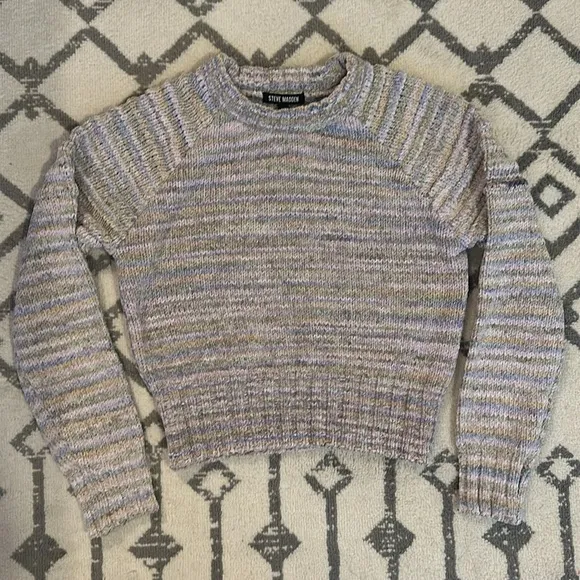 NWT Steve Madden Dana Sweater Sz M - Lavender/Multicolor