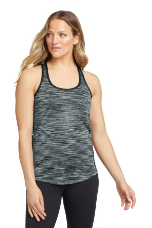 OGIO  Women's Verge Racerback Tank. LOE327 Blacktop Space Dye