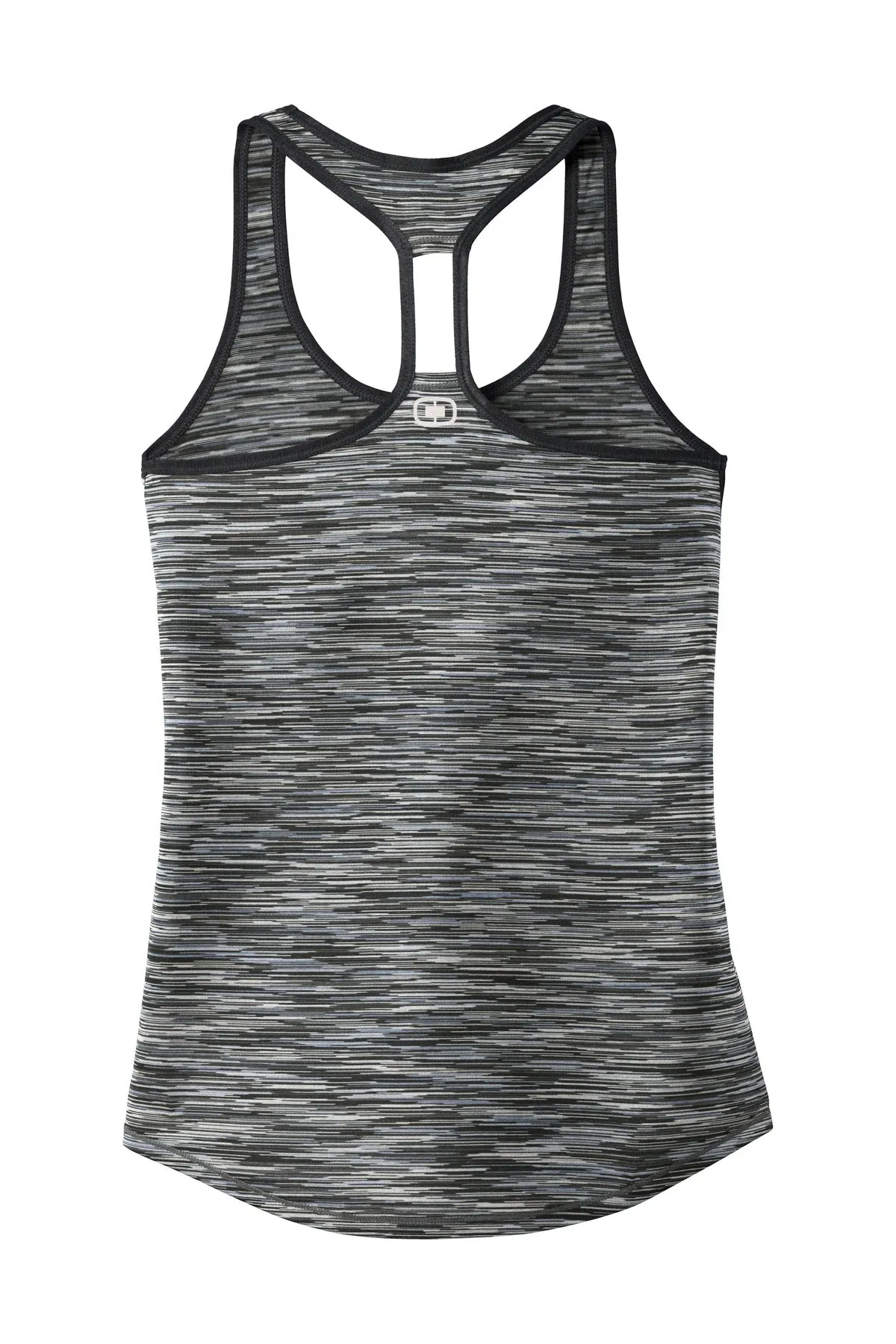 OGIO  Women's Verge Racerback Tank. LOE327 Blacktop Space Dye