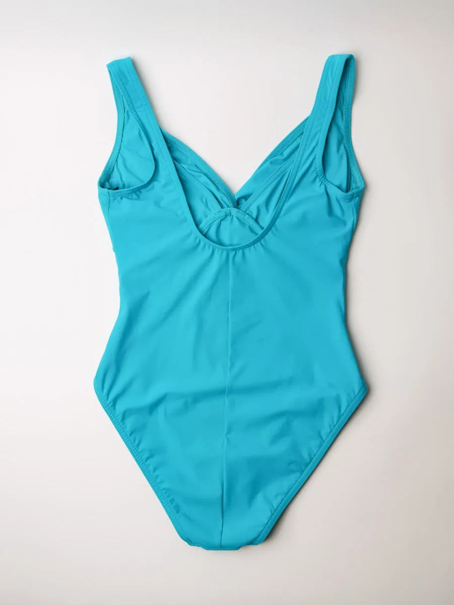 One Piece Underwire Knot Twist In Seafoam