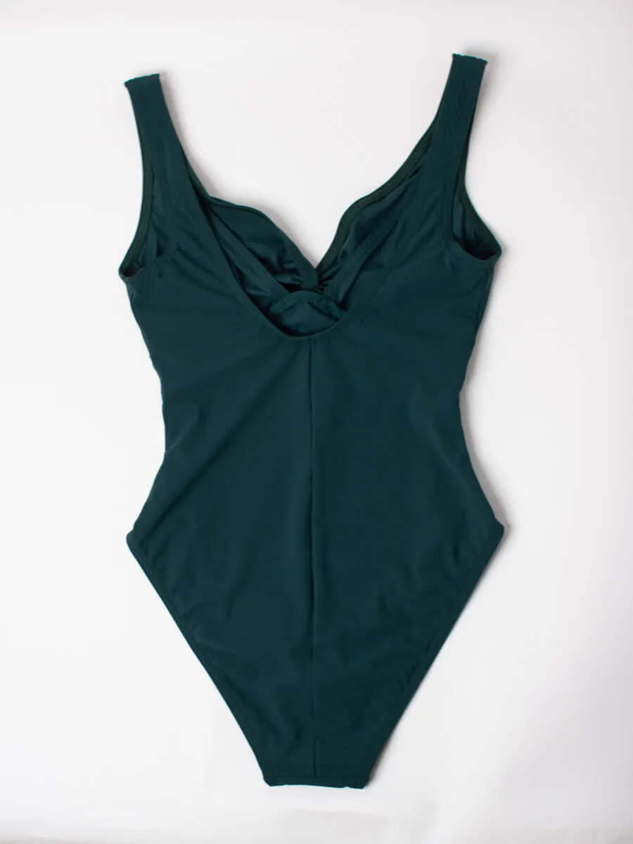 One Piece Underwire Knot Twist In Spruce