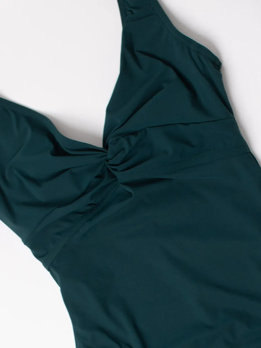 One Piece Underwire Knot Twist In Spruce