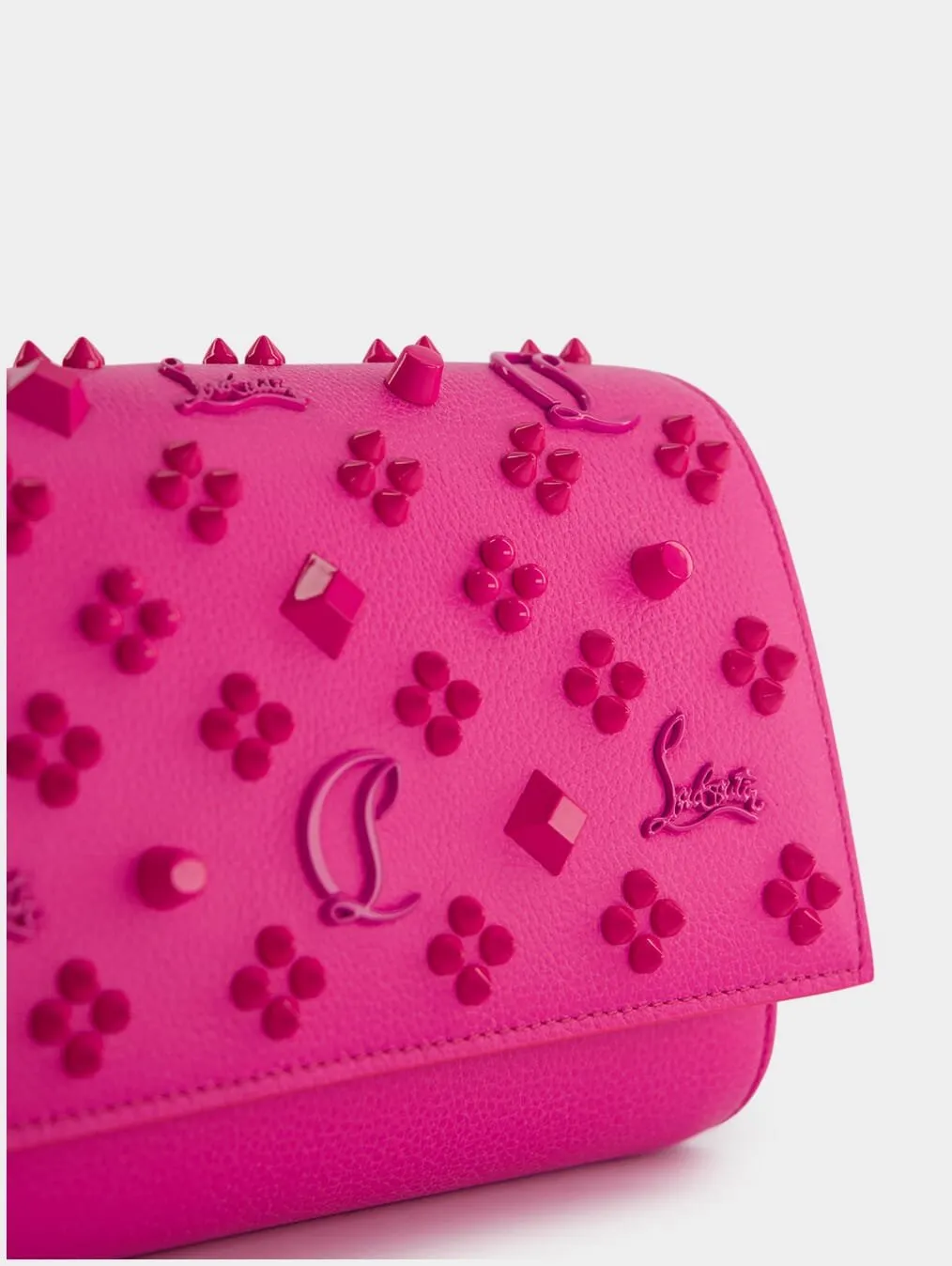 Paloma Stud-Embellished Leather Clutch Bag