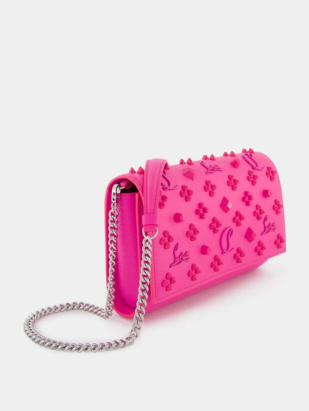 Paloma Stud-Embellished Leather Clutch Bag