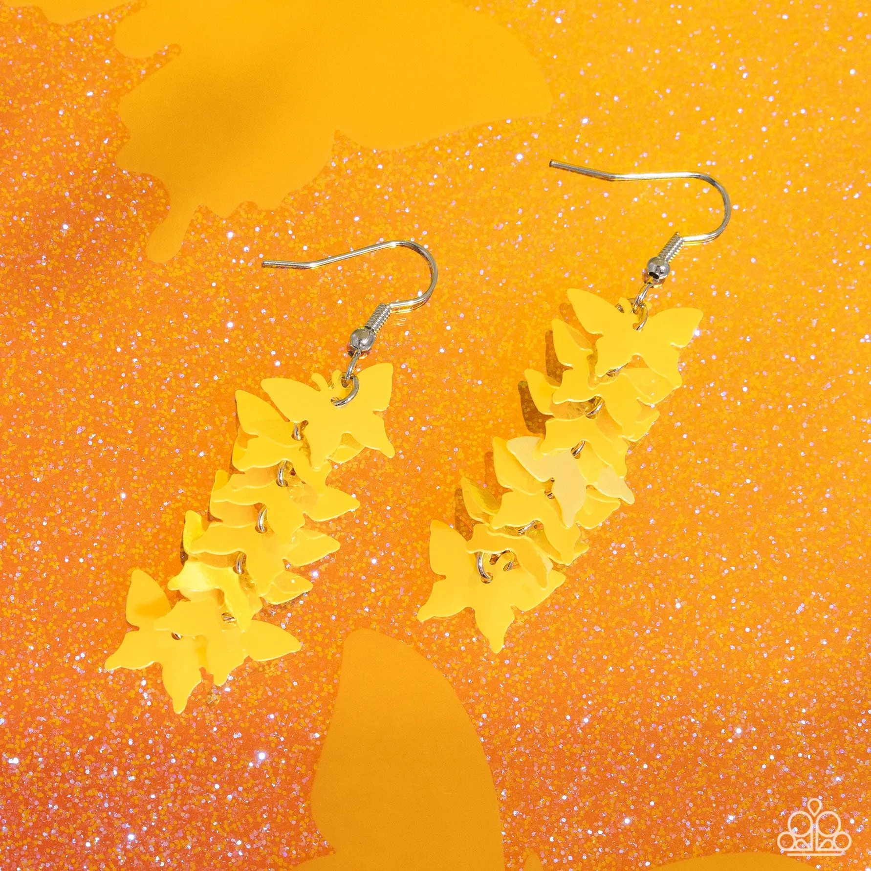 Paparazzi Aerial Ambiance - Yellow Earrings