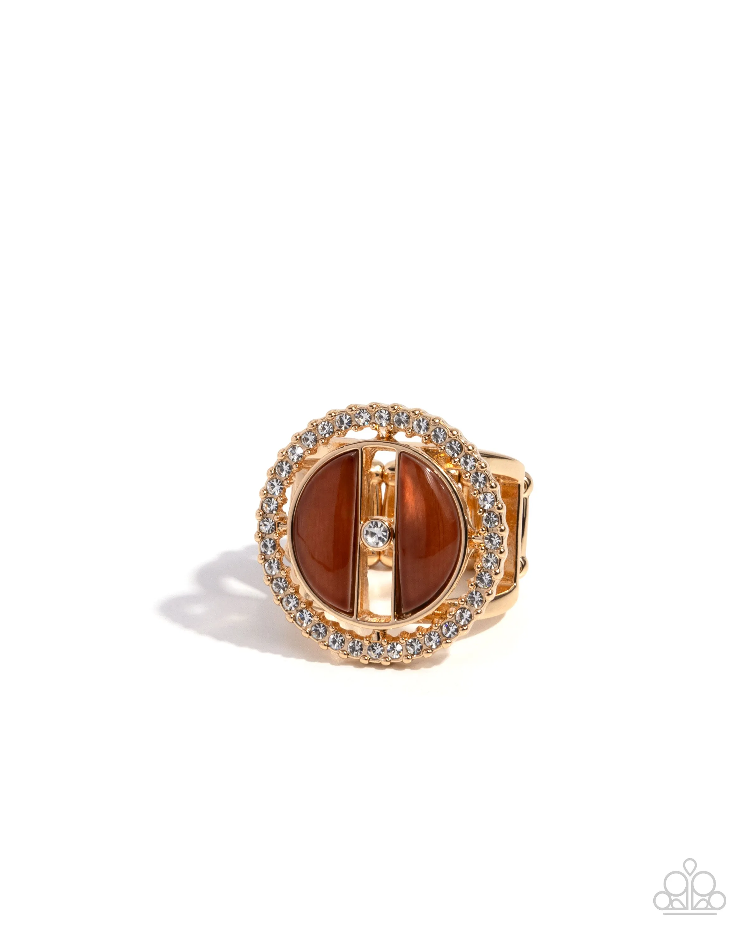 Paparazzi Lavish Looking Glass - Brown Ring