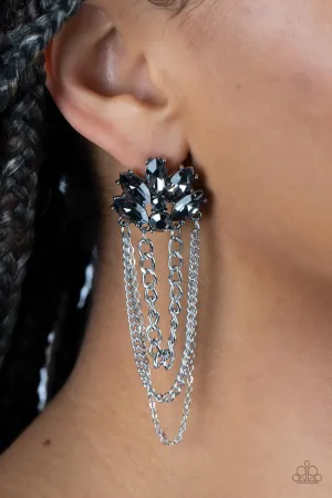 Paparazzi Reach for the SKYSCRAPERS - Silver Earrings