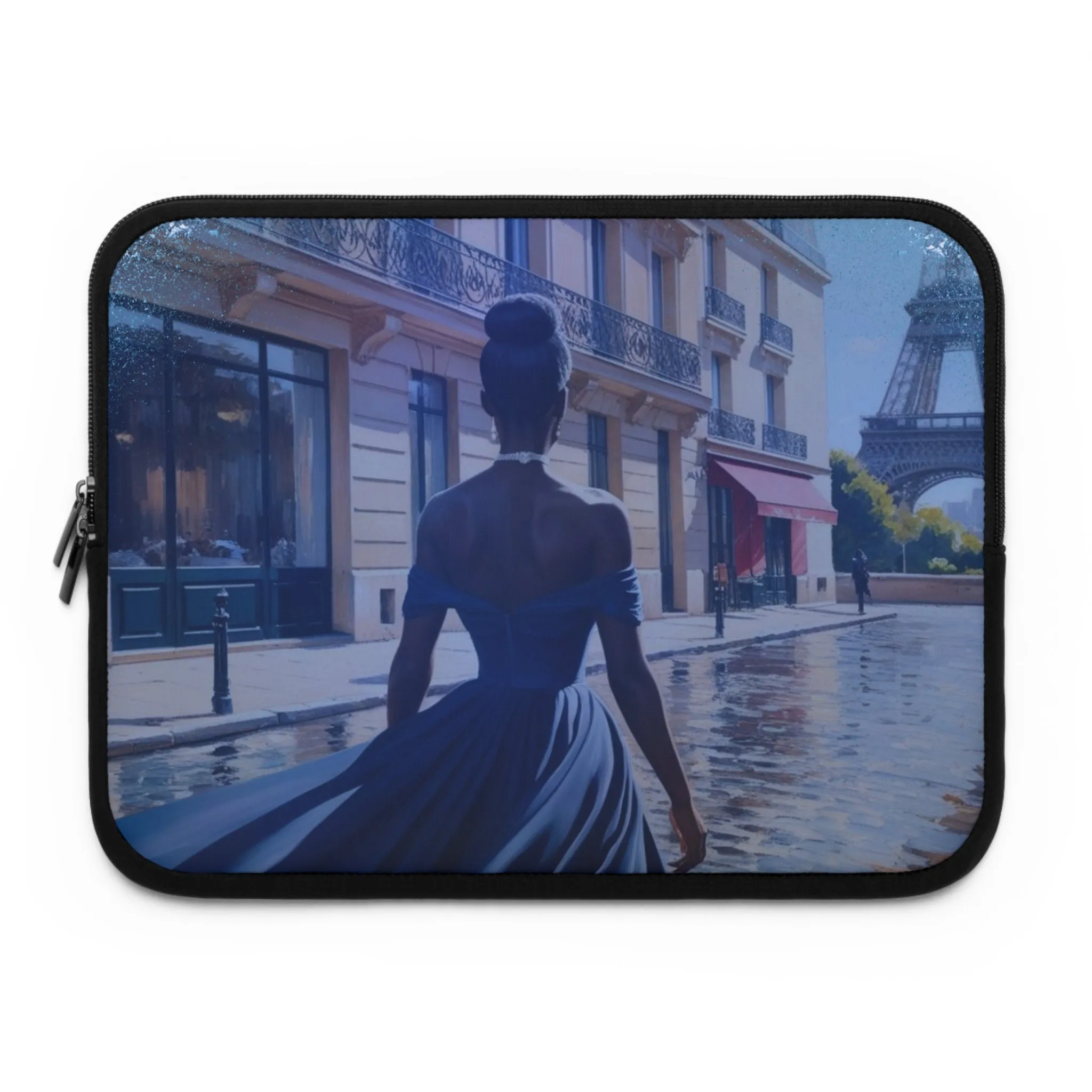 Parisian Stroll (Blue Gown) Laptop Sleeve