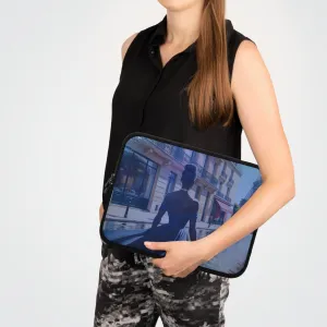 Parisian Stroll (Blue Gown) Laptop Sleeve