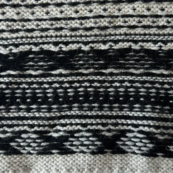 Patterned JumperWhite and Black Fair Isle Crew-neck Sweater by Nude
