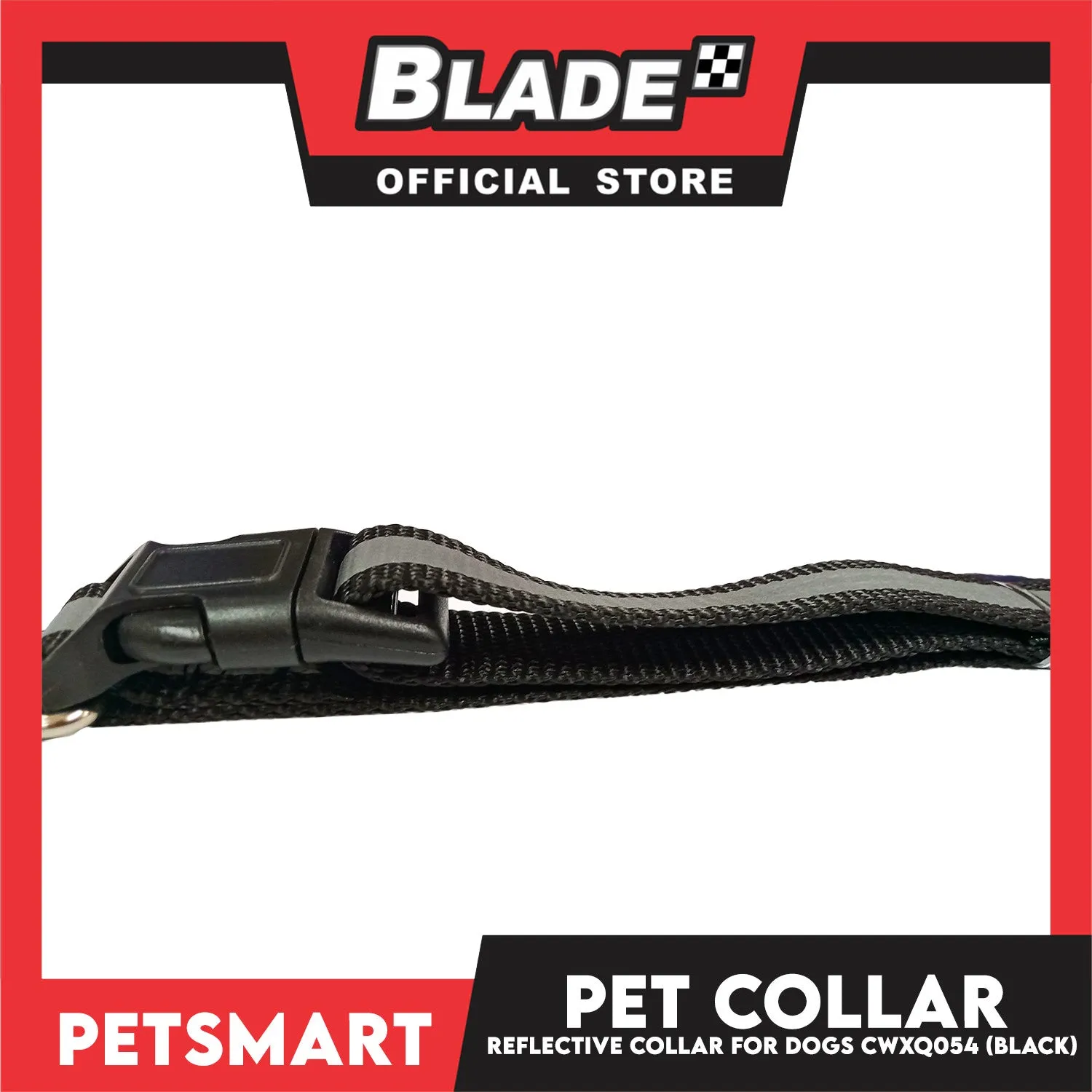 Pet Collar Reflective For Dogs (Black) with Bell CWXQ054