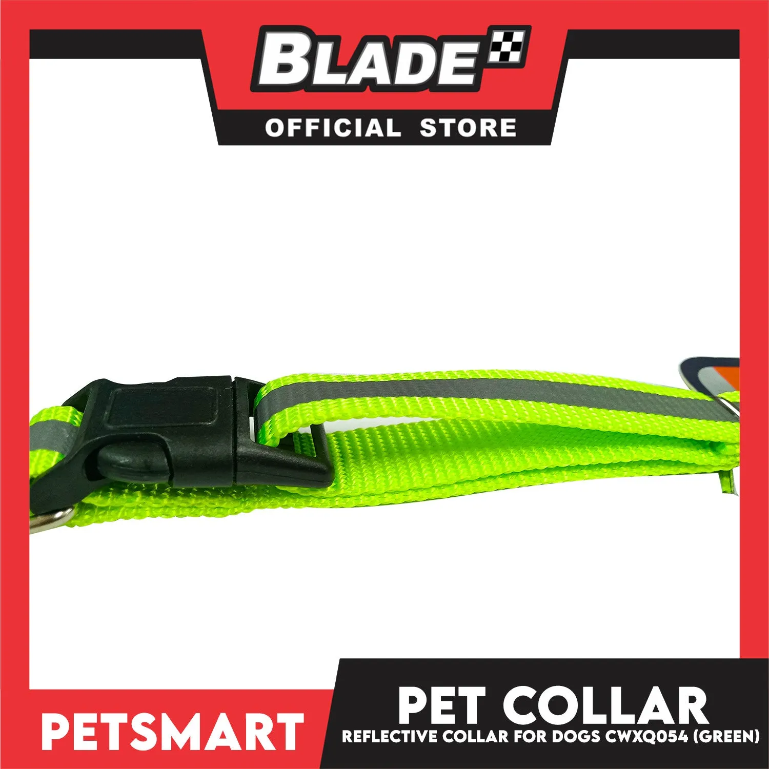 Pet Collar Reflective For Dogs (Green)with Bell  CWXQ054