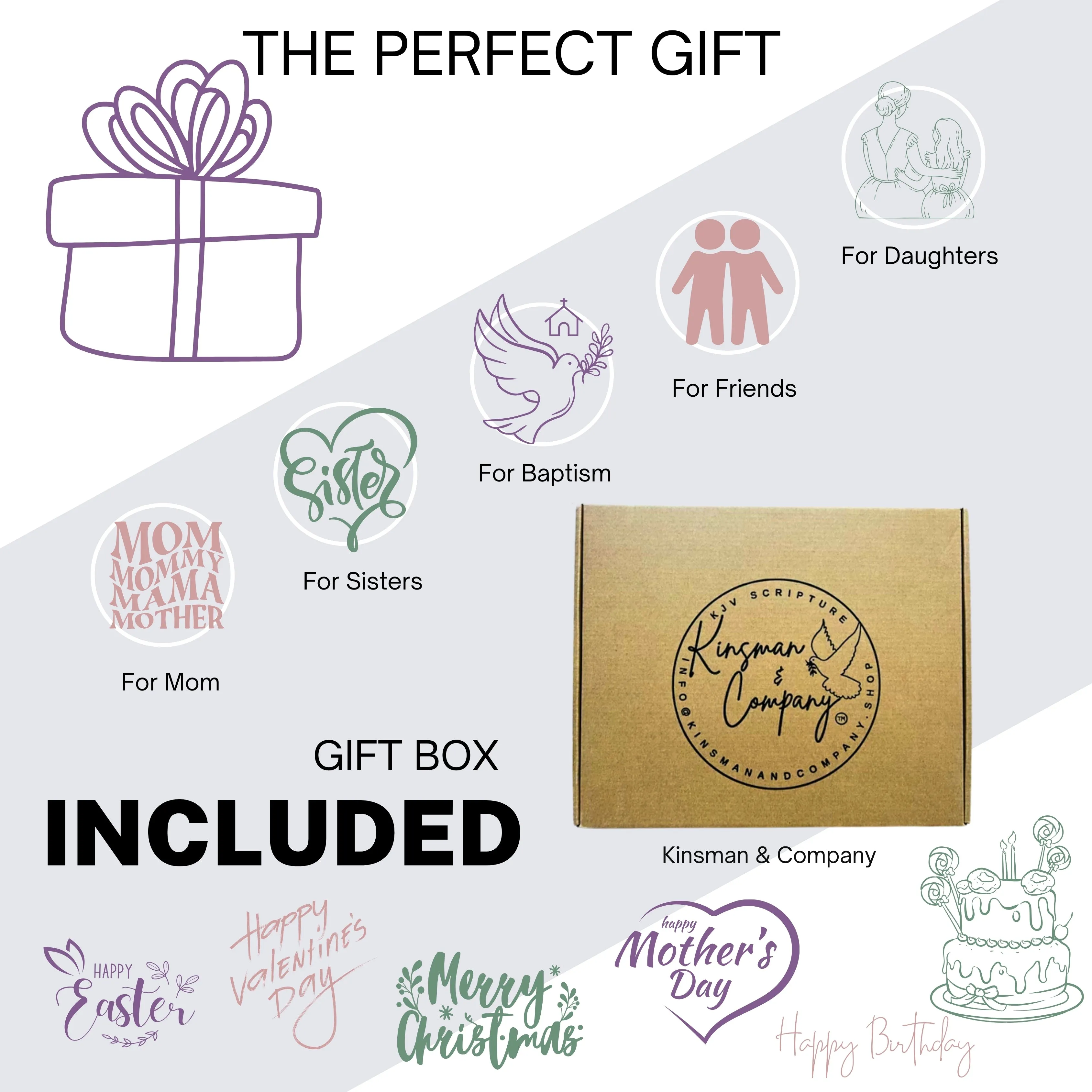 Pink Color Matching KJV Gift Set for a Christian Women