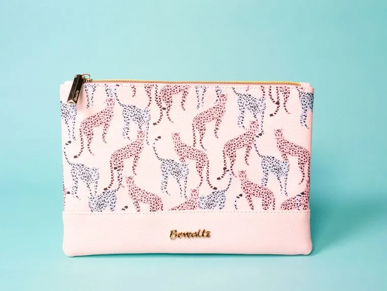 Pink Leopard Pouch