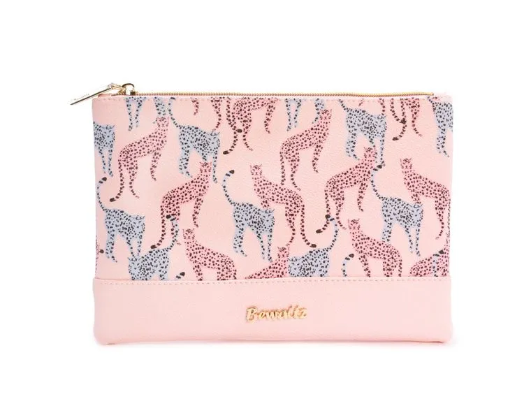 Pink Leopard Pouch
