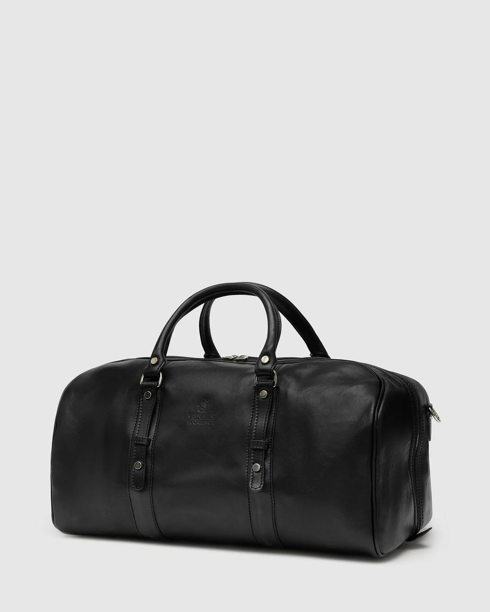 Polo Medium Matt Black - Leather Duffle Bag
