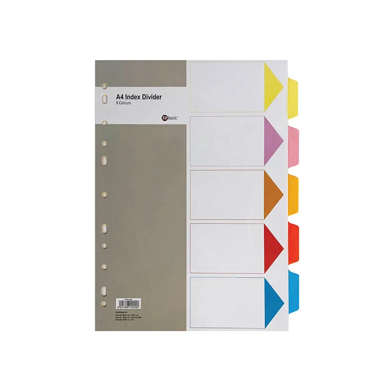 Pop Bazic 5-colour Paper Index  A4