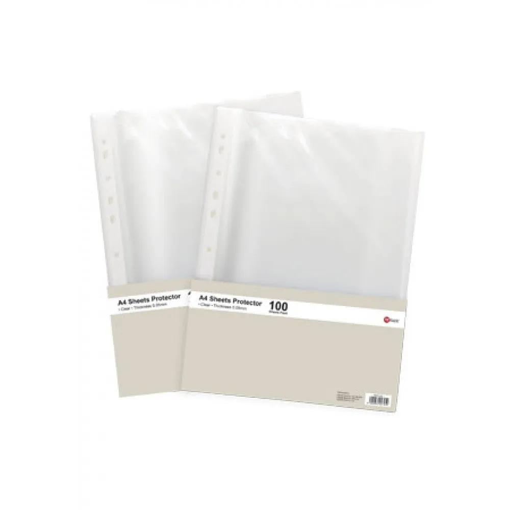 POP Bazic Sheet Protector A4 Clear 0.05mm - 100 Sheets