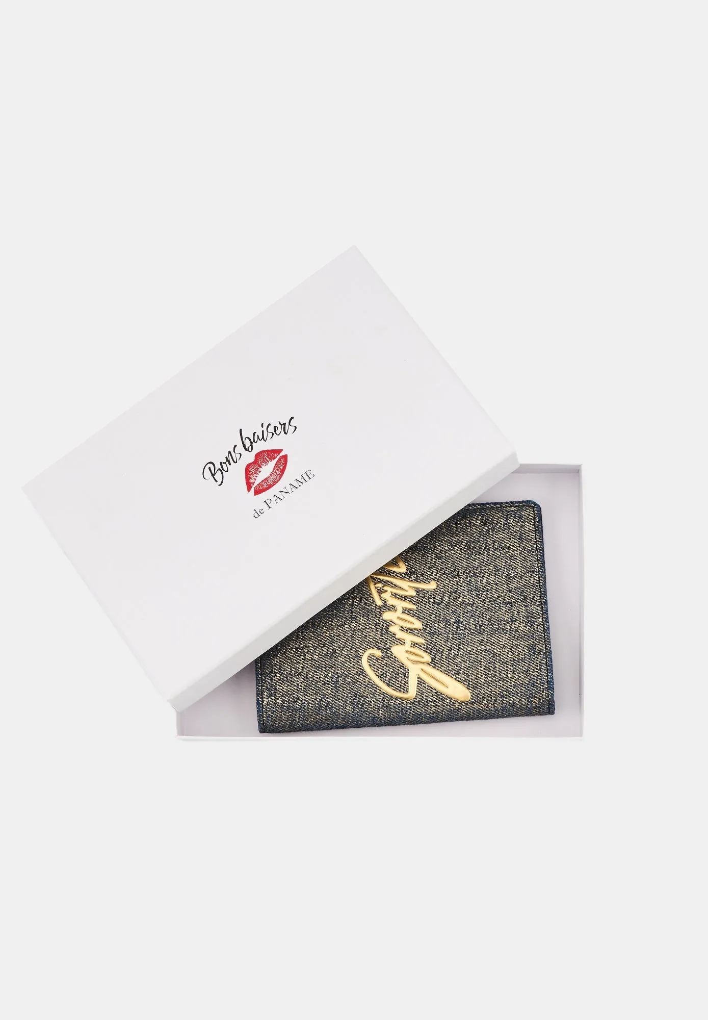 Porte Passeport-Sororite Gold Denim