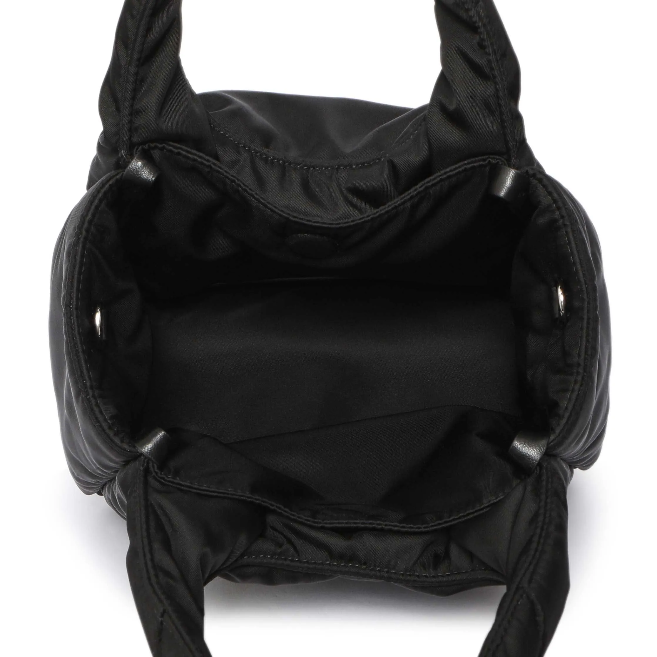 Prada Black Re-Nylon Mini Padded Soft Tote