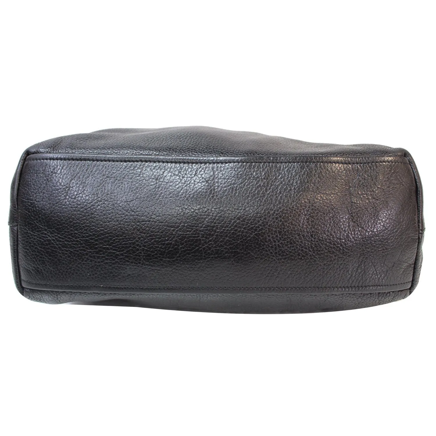 PRADA Vitello Daino Leather Shoulder Bag Black