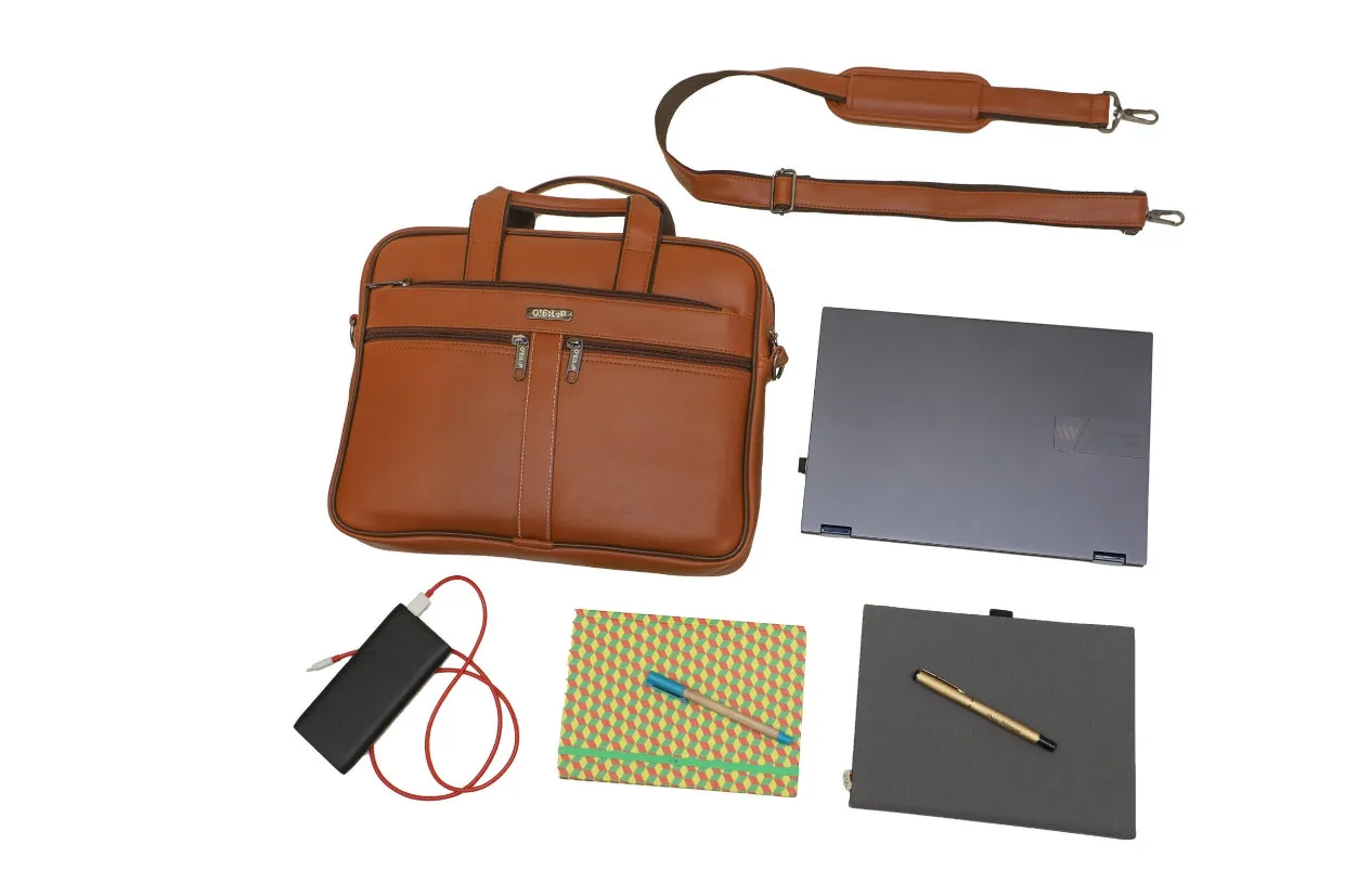 Premium Genuine Leather Laptop Bag for Men - Timeless Elegance & Durability