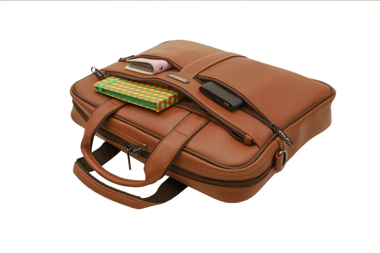 Premium Genuine Leather Laptop Bag for Men - Timeless Elegance & Durability
