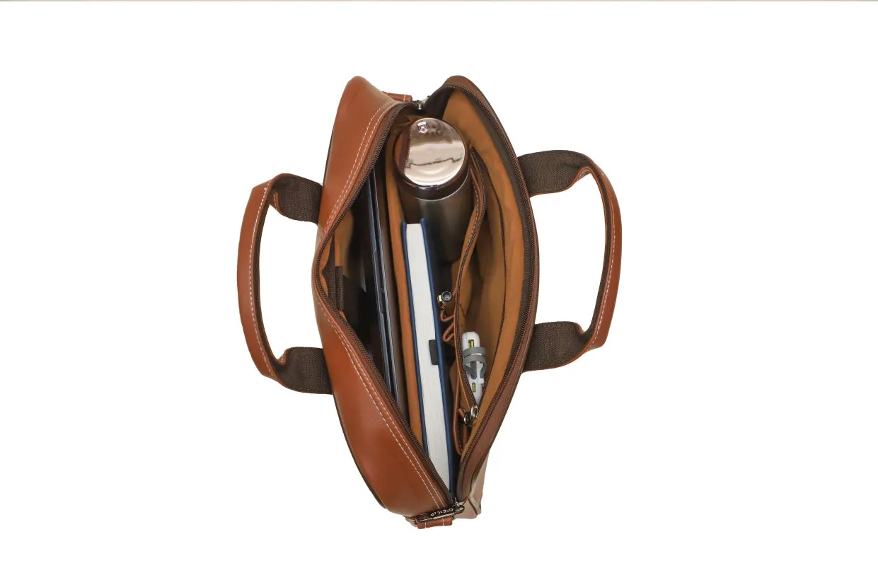 Premium Genuine Leather Laptop Bag for Men - Timeless Elegance & Durability