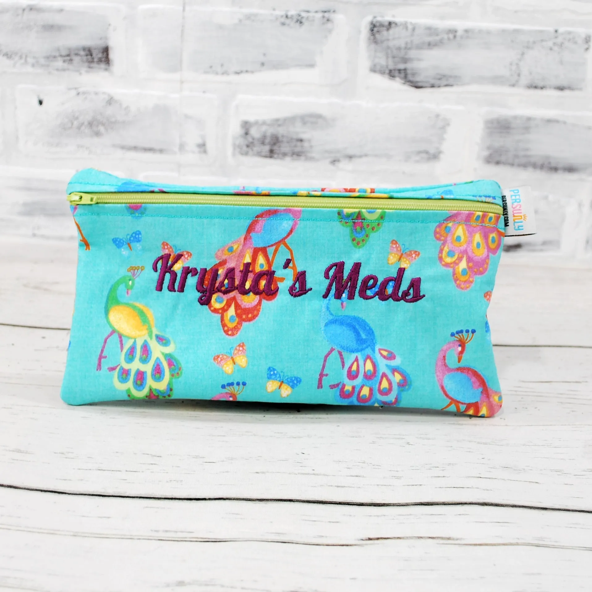 Pretty Peacocks Personalized Reusable Food Bag