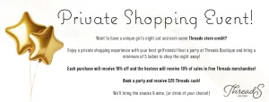 Private Shopping Event!
