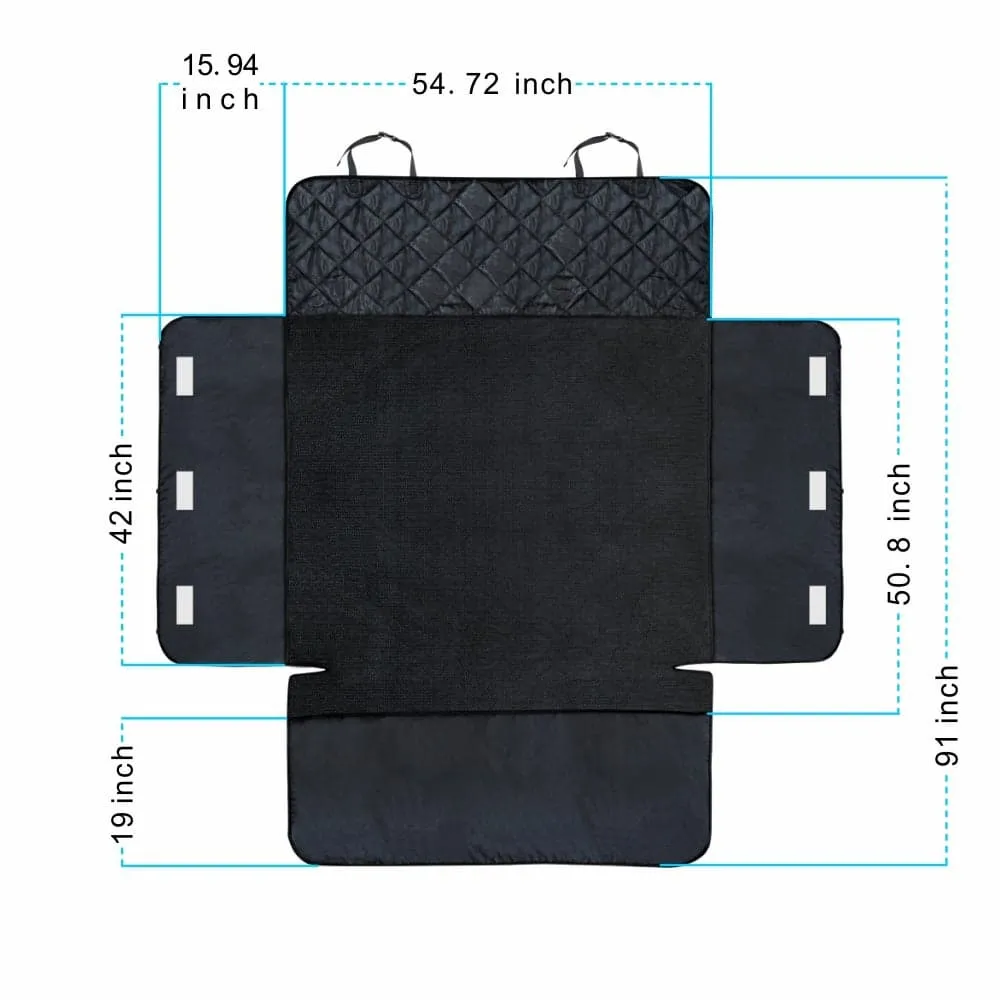 [PS07] SUV Cargo Liner for Dogs with Extra Side Flap and Bumper Flap - 55" x 91"