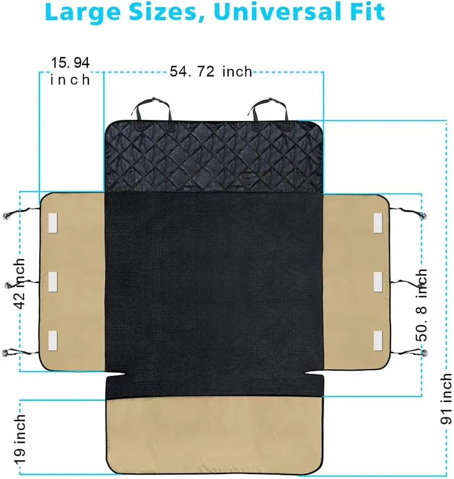 [PS07] SUV Cargo Liner for Dogs with Extra Side Flap and Bumper Flap - 55" x 91"
