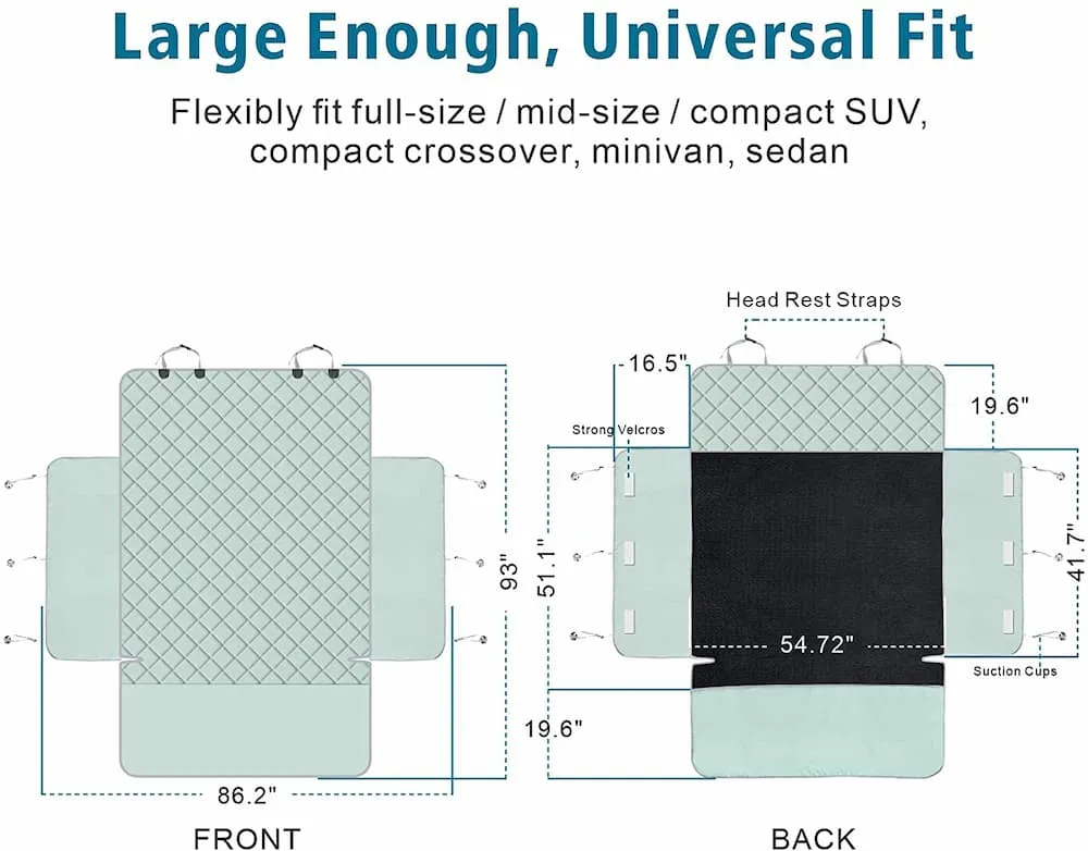 [PS07] SUV Cargo Liner for Dogs with Extra Side Flap and Bumper Flap - 55" x 91"