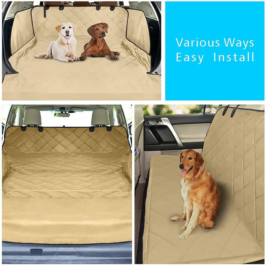 [PS07] SUV Cargo Liner for Dogs with Extra Side Flap and Bumper Flap - 55" x 91"