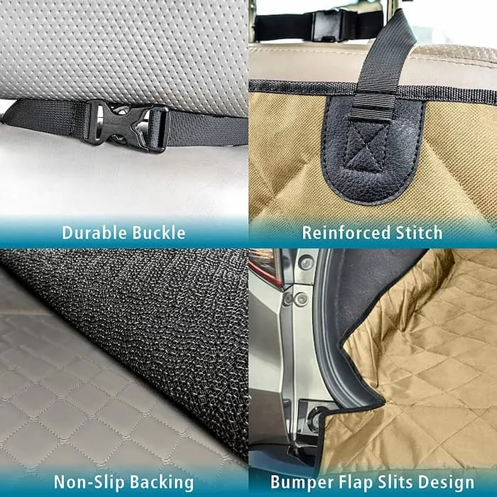 [PS07] SUV Cargo Liner for Dogs with Extra Side Flap and Bumper Flap - 55" x 91"