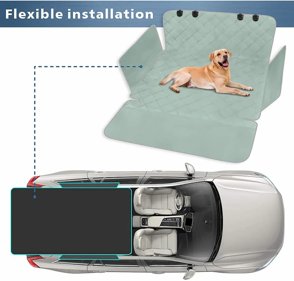[PS07] SUV Cargo Liner for Dogs with Extra Side Flap and Bumper Flap - 55" x 91"