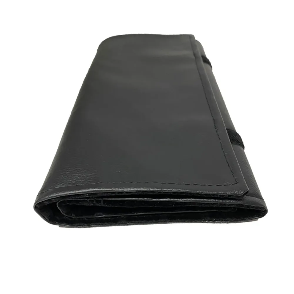 PU Leather Necklace Jewelry Travel Roll Wrap Rolls Wraps Organizer Storage Jewelry Display