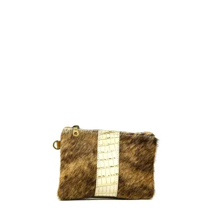 Purse Organizer - Brindle w/ Ivory Croc
