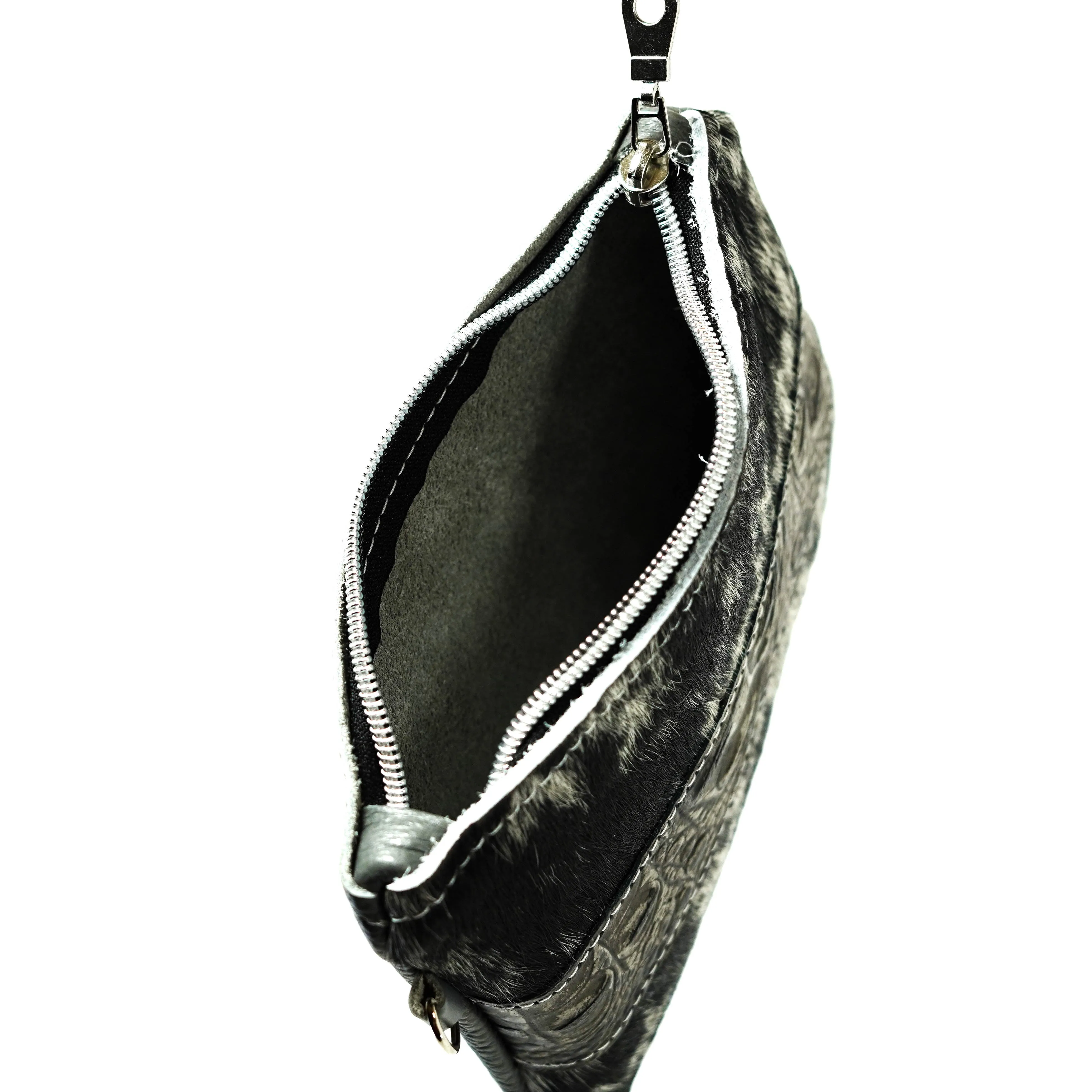 Purse Organizer - Salt & Pepper w/ Antique Croc