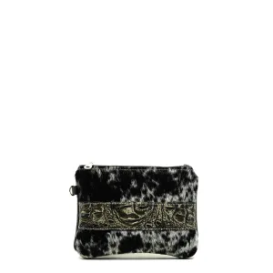 Purse Organizer - Salt & Pepper w/ Antique Croc