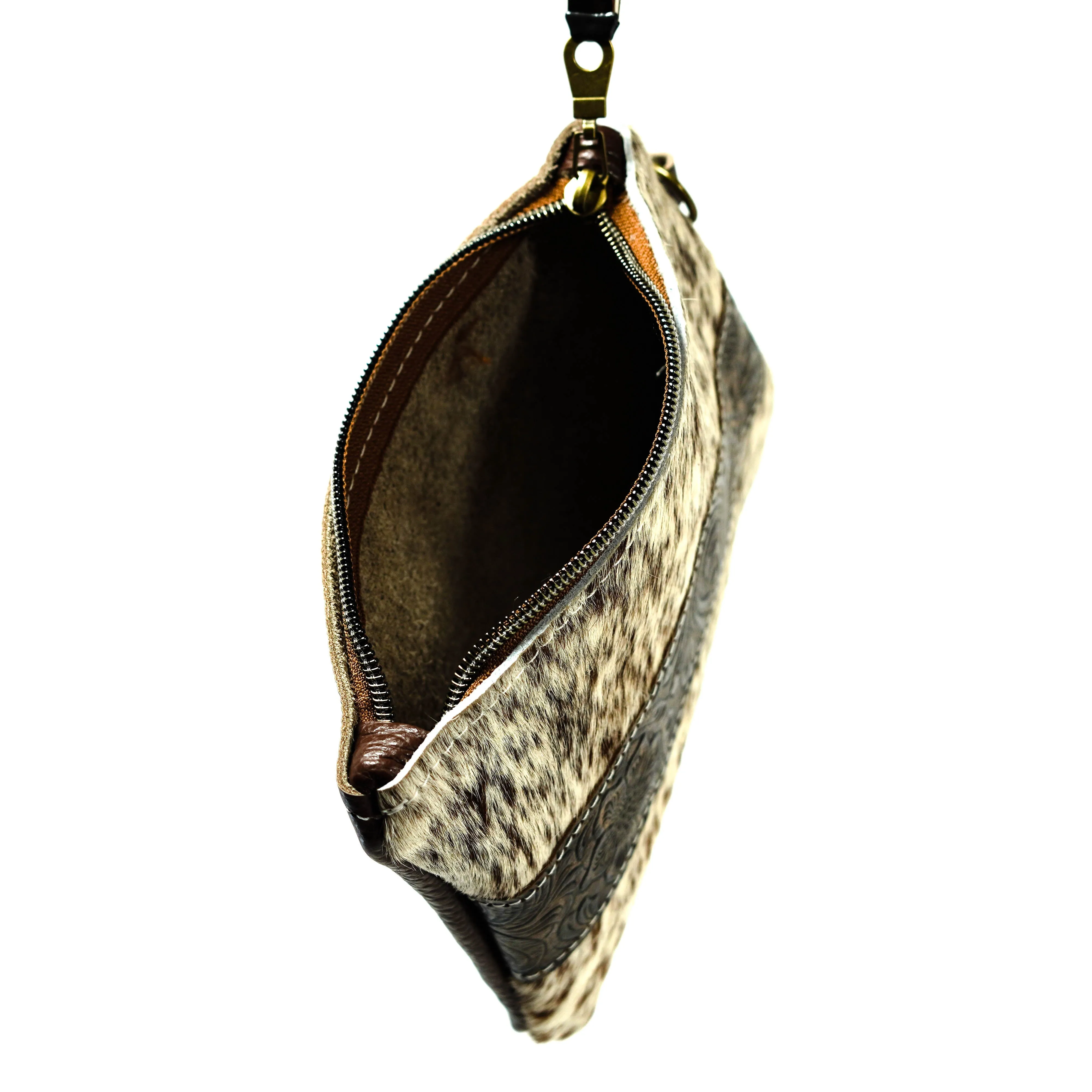 Purse Organizer - Salt & Pepper w/ Mocha Wildflower