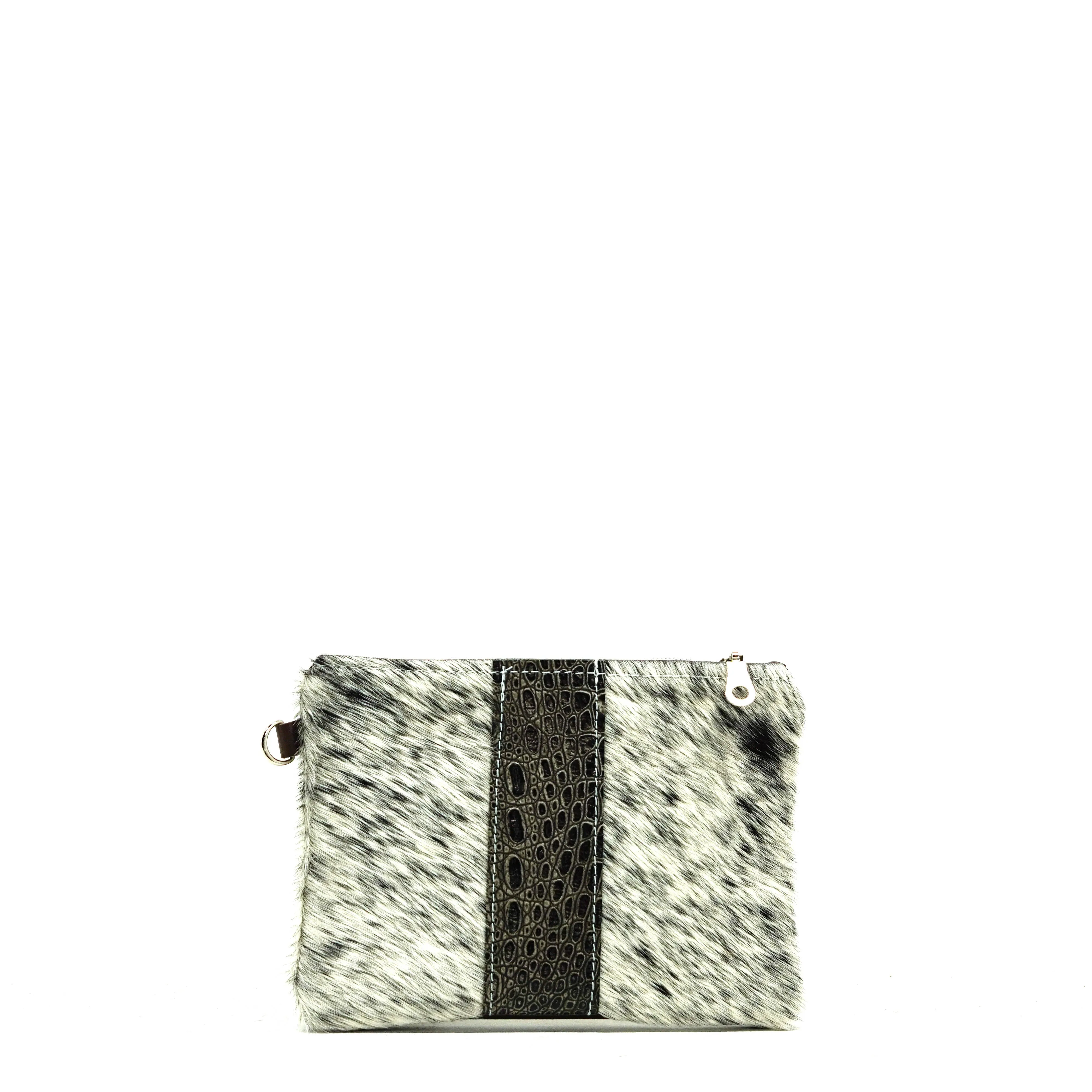 Purse Organizer - Salt & Pepper w/ Smoke Show Croc